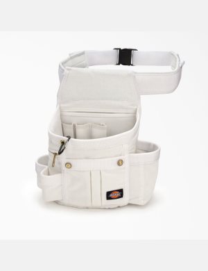 Bolsas De Herramientas Dickies Painters 8-Pocket Utility Pouch & Acolchado Belt Set Unisex Blancas | 1528034-XT