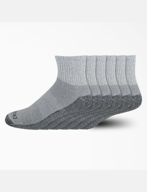 Calcetines Dickies Moisture Control Quarter Unisex Gris | 7840361-ZJ