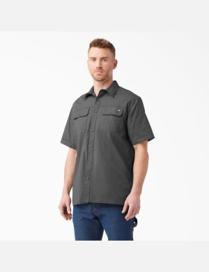 Camisas De Trabajo Dickies Corta Sleeve Ripstop Hombre Multicolor | 3978640-SD