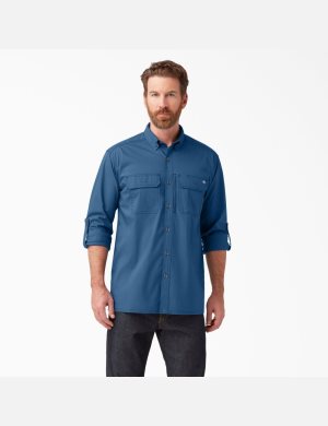 Camisas De Trabajo Dickies DuraTech Ranger Ripstop Hombre Azules Oscuro | 4396527-UP