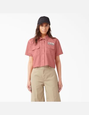 Camisas Dickies Cropped Corta Sleeve Trabajo Mujer Multicolor | 6579213-UQ