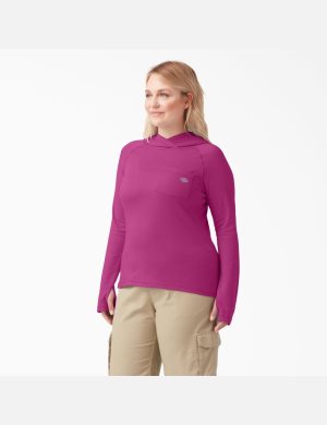 Camisas Dickies Plus Cooling Performance Sun Mujer Fucsia | 3285416-IC