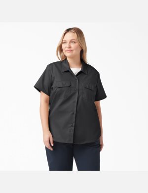 Camisas Dickies Plus Original 574 Trabajo Mujer Negras | 5792014-ZV