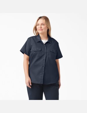 Camisas Dickies Plus Original 574 Trabajo Mujer Azul Marino | 9318052-VS