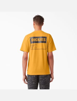 Camiseta Dickies Calle Utility Estampadas Hombre Amarillo | 7926185-CB