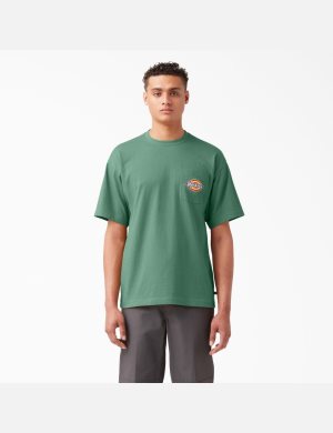 Camiseta Dickies Chest Logo Pocket Hombre Verde Oscuro | 2316940-RZ