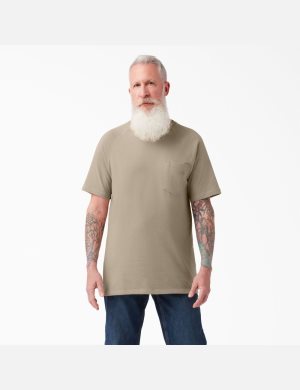 Camiseta Dickies Cooling Corta Sleeve Hombre Marrones | 3857962-WJ