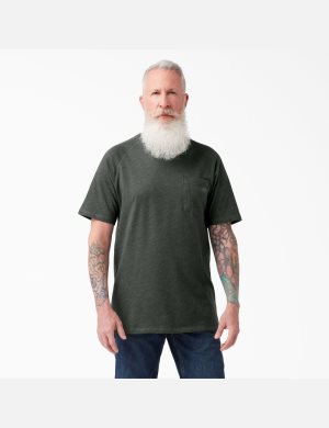 Camiseta Dickies Cooling Corta Sleeve Hombre Verde | 9021584-BW