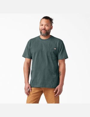 Camiseta Dickies Corta Sleeve Heavyweight Hombre Verde | 0516487-OE