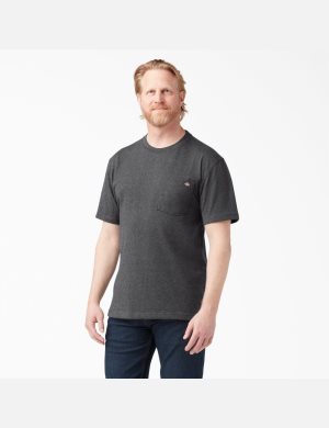 Camiseta Dickies Corta Sleeve Heavyweight Heathered Hombre Gris | 5327098-AO