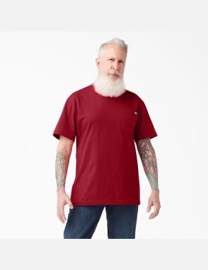 Camiseta Dickies Corta Sleeve Heavyweight Hombre Rojas | 6038792-ZO