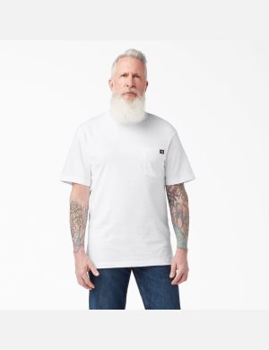 Camiseta Dickies Corta Sleeve Two Packs Hombre Blancas | 5138790-AZ