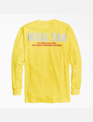 Camiseta Dickies New York Sunshine x It's True What They Say Long Sleeve Hombre Amarillo | 2039517-ML