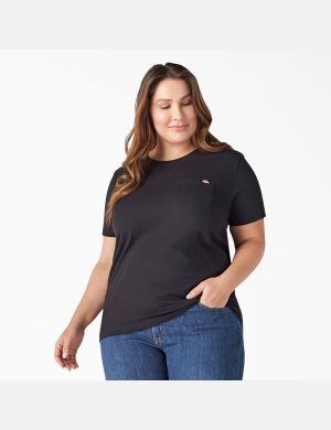 Camiseta Dickies Plus Heavyweight Corta Sleeve Mujer Negras | 3759624-WS