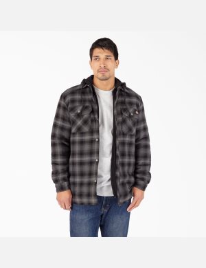 Chaquetas Camiseras Dickies Hydroshield Flannel Hombre Negras | 1704523-TO