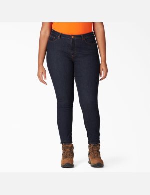 Jeans Dickies Plus Perfect Shape Denim Flaco Leg Mujer Indigo Azules | 1369045-OR