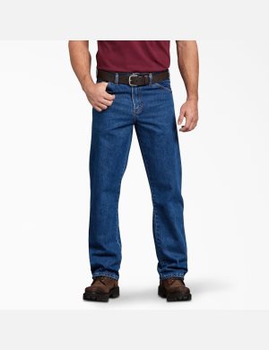 Jeans Dickies Regular Directo Fit Denim Hombre Indigo Azules | 0725914-KS