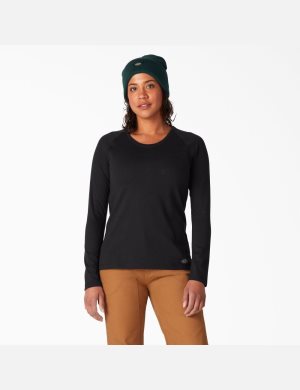 Long Sleeve Dickies Cooling T-Shirt Mujer Negras | 3270415-NX