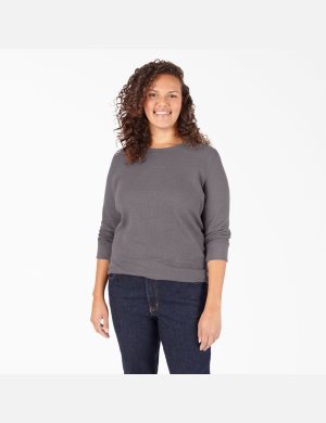 Long Sleeve Dickies Plus Thermal Shirt Mujer Gris Oscuro | 9413528-HN