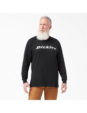 Long Sleeve Dickies Regular Fit Icon Estampadas T-Shirt Hombre Negras | 4792816-HS