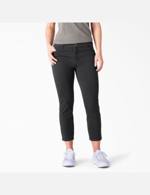 Pantalones Casuales Dickies Perfect Shape Flaco Fit Capri Mujer Negras | 5863294-ZK