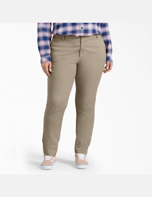 Pantalones Casuales Dickies Plus Mujer Marrones | 5036281-NZ