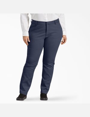 Pantalones Casuales Dickies Plus Perfect Shape Bootcut Mujer Azul Marino | 1375290-BS