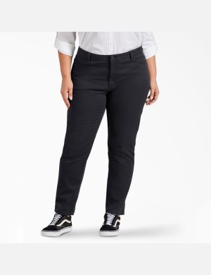 Pantalones Casuales Dickies Plus Perfect Shape Mujer Negras | 1806932-GQ