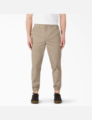 Pantalones De Trabajo Dickies Cropped Jogger Hombre Kaki | 1735486-UM