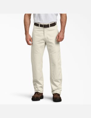 Pantalones De Trabajo Dickies Double Knee Utility Painters Hombre Beige | 0651978-GZ