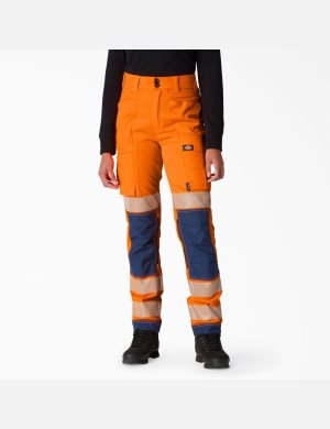 Pantalones De Trabajo Dickies Hi Vis Performance Mujer Naranjas | 6739058-QA