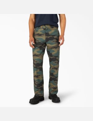 Pantalones De Trabajo Dickies Original 874 Hombre Verde Camuflaje | 2361495-XB