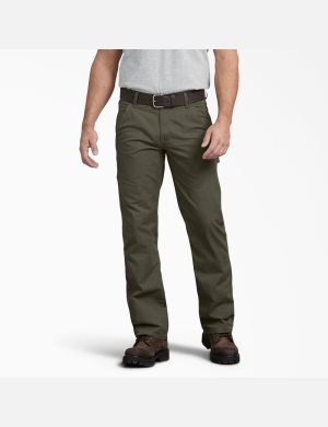 Pantalones De Trabajo Dickies Regular Fit Directo Leg Ripstop Carpenter Hombre Verde | 8705923-GC