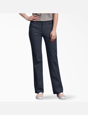 Pantalones De Trabajo Dickies Relaxed Fit Directo Leg Mujer Azul Marino | 5619820-TB