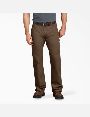 Pantalones De Trabajo Dickies Relaxed Fit Directo Leg Duck Carpenter Hombre Marrones | 8125639-FC