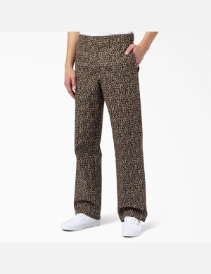 Pantalones De Trabajo Dickies Silver Firs Hombre Leopardo | 7925603-XN