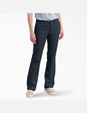 Pantalones De Trabajo Dickies Slim Fit Bootcut Mujer Azul Marino | 1643798-JO