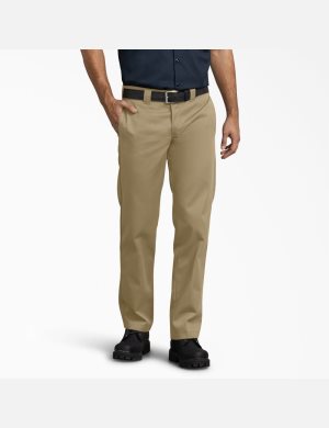 Pantalones De Trabajo Dickies Slim Fit Directo Leg Hombre Kaki | 8275914-SG