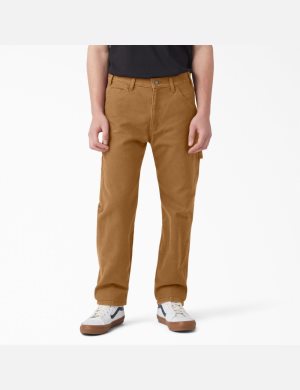 Pantalones De Trabajo Dickies Stonewashed Duck Carpenter Hombre Marrones | 1243507-IB