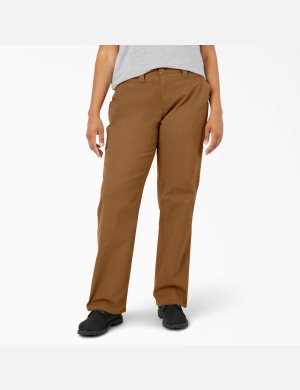 Pantalones Dickies Plus Duck Carpenter Mujer Marrones | 6237109-BJ