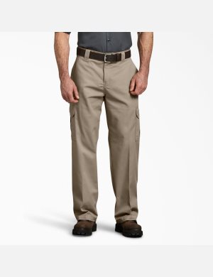 Pantalones Tipo Cargo Dickies FLEX Relaxed Fit Directo Leg Hombre Marrones | 2936471-ZM