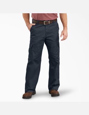 Pantalones Tipo Cargo Dickies Loose Fit Directo Leg Hombre Azul Marino | 3152068-YJ