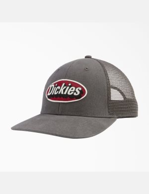 Sombreros Dickies Patch Logo Trucker Unisex Gris | 9264103-MY