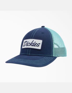 Sombreros Dickies Patch Logo Trucker Unisex Azul Marino | 9726308-JV