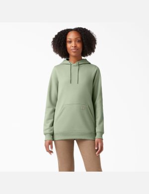 Sudadera Con Capucha Dickies Heavyweight Logo Sleeve Mujer Verde | 5479138-GR