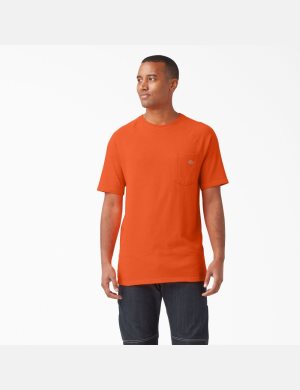 Tops Dickies Cooling Corta Sleeve Hombre Naranjas Claro | 9137062-NG