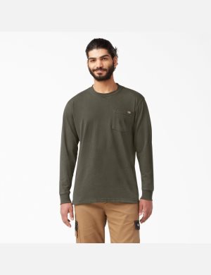 Tops Dickies Heavyweight Crew Neck T-Shirt Hombre Verde | 5107642-JP