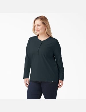 Tops Dickies Plus Heavyweight Henley Mujer Multicolor | 0421698-KX