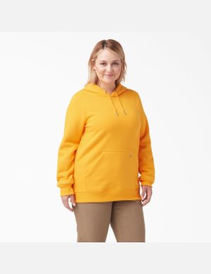 Tops Dickies Plus Heavyweight Logo Sleeve Mujer Amarillo | 6320485-TN