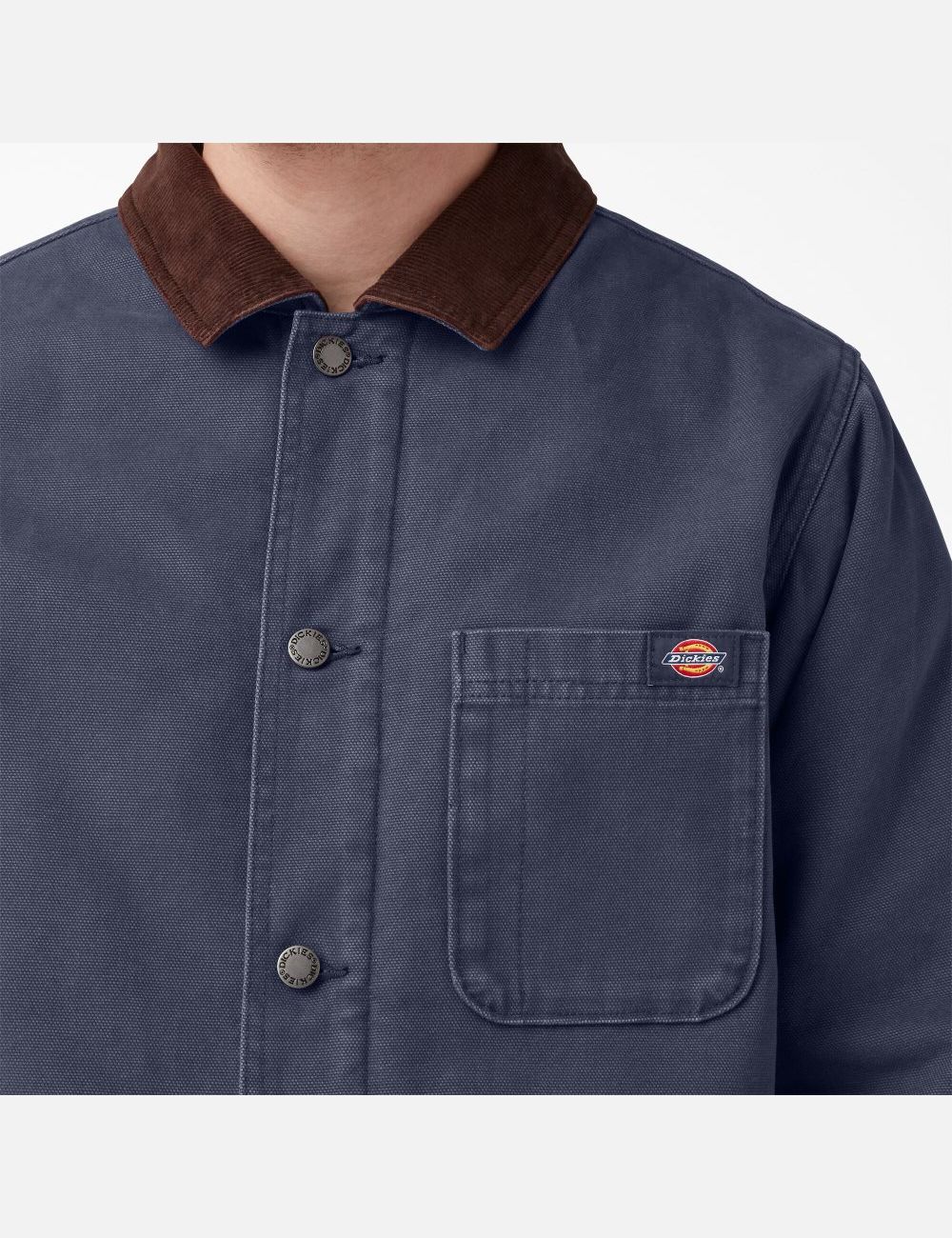 Abrigos Dickies Stonewashed Duck Forro Chore Hombre Azul Marino | 2903148-JB